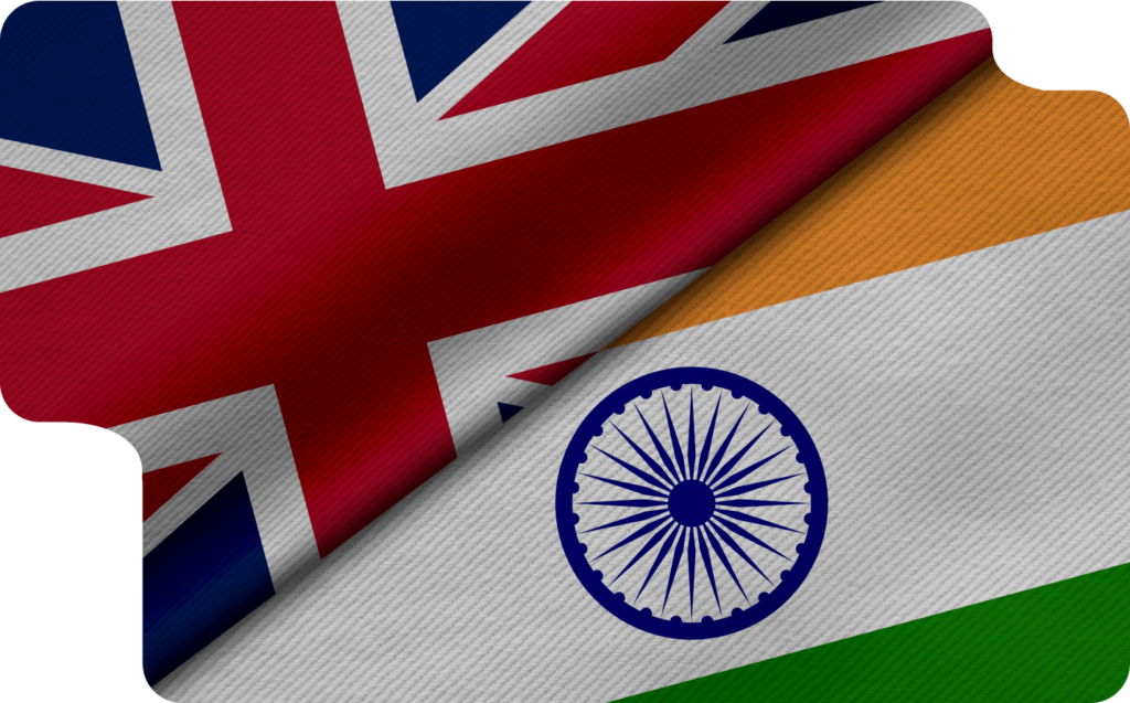 UK and India Flags